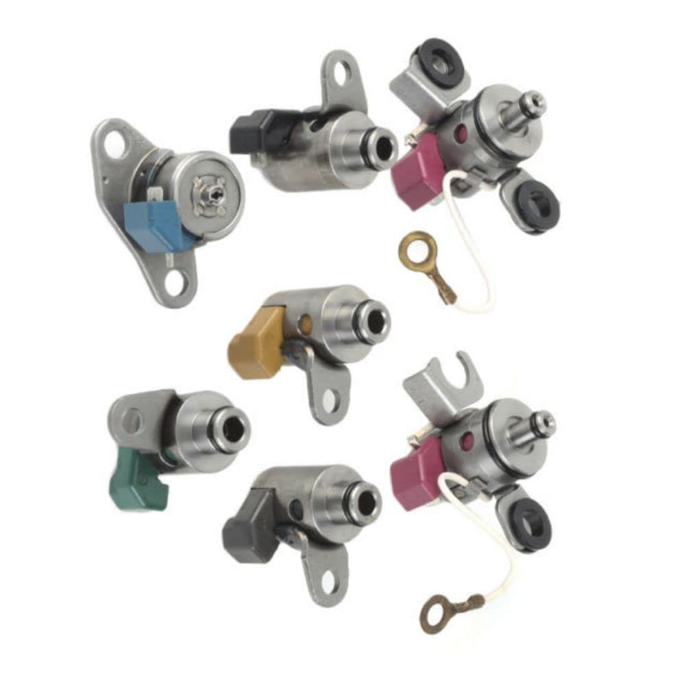 JUNMO-AUTO 7pc/set Transmission Control Solenoid Kit OE# 31939-AA191 31939AA191 for 4EAT - Compatible with Subaru, Mitsubishi & Other Vehicles - Perfect for Transmission Repair & Maintenance