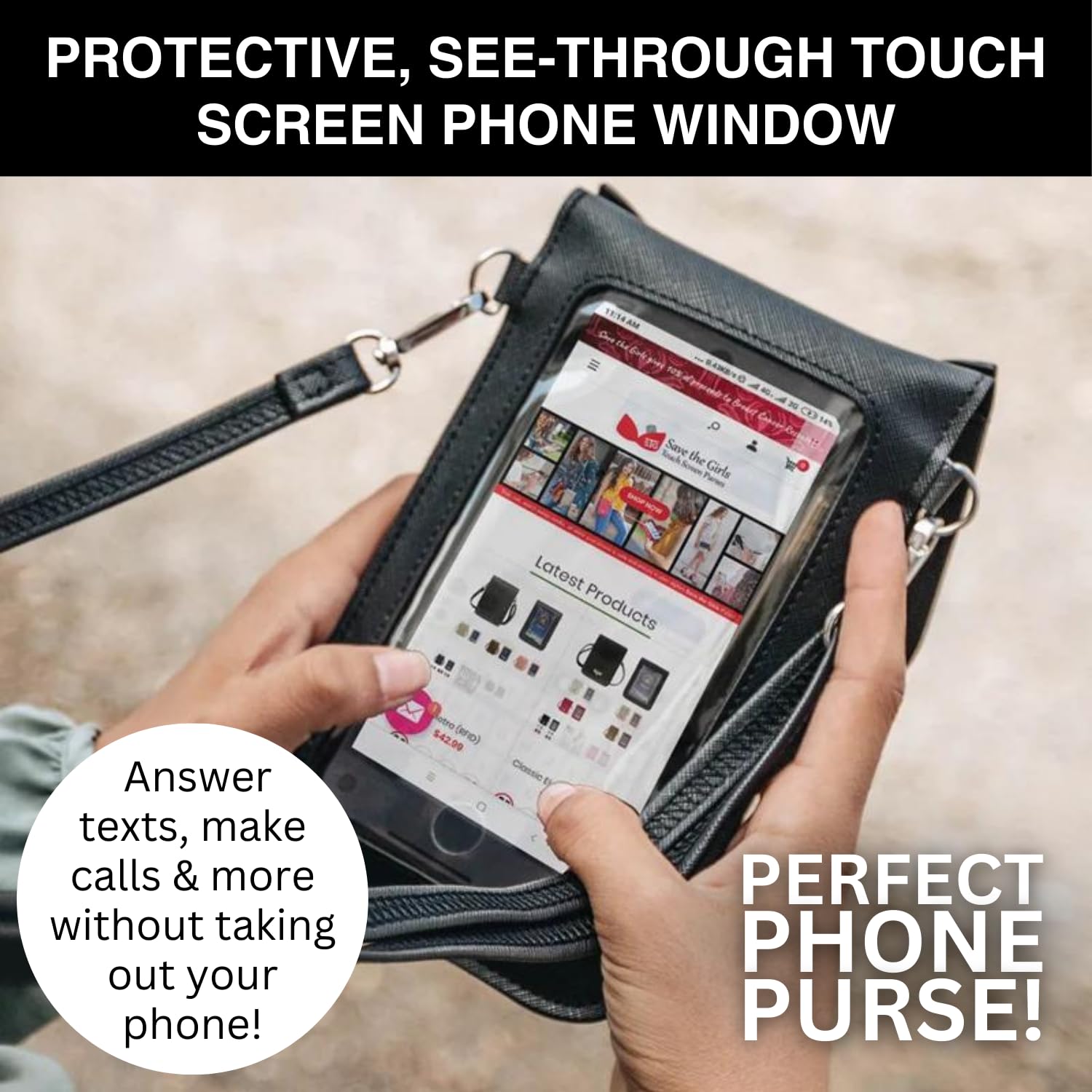 Touch Screen Crossbody Phone Purse for Women - Fashion & Daily Use