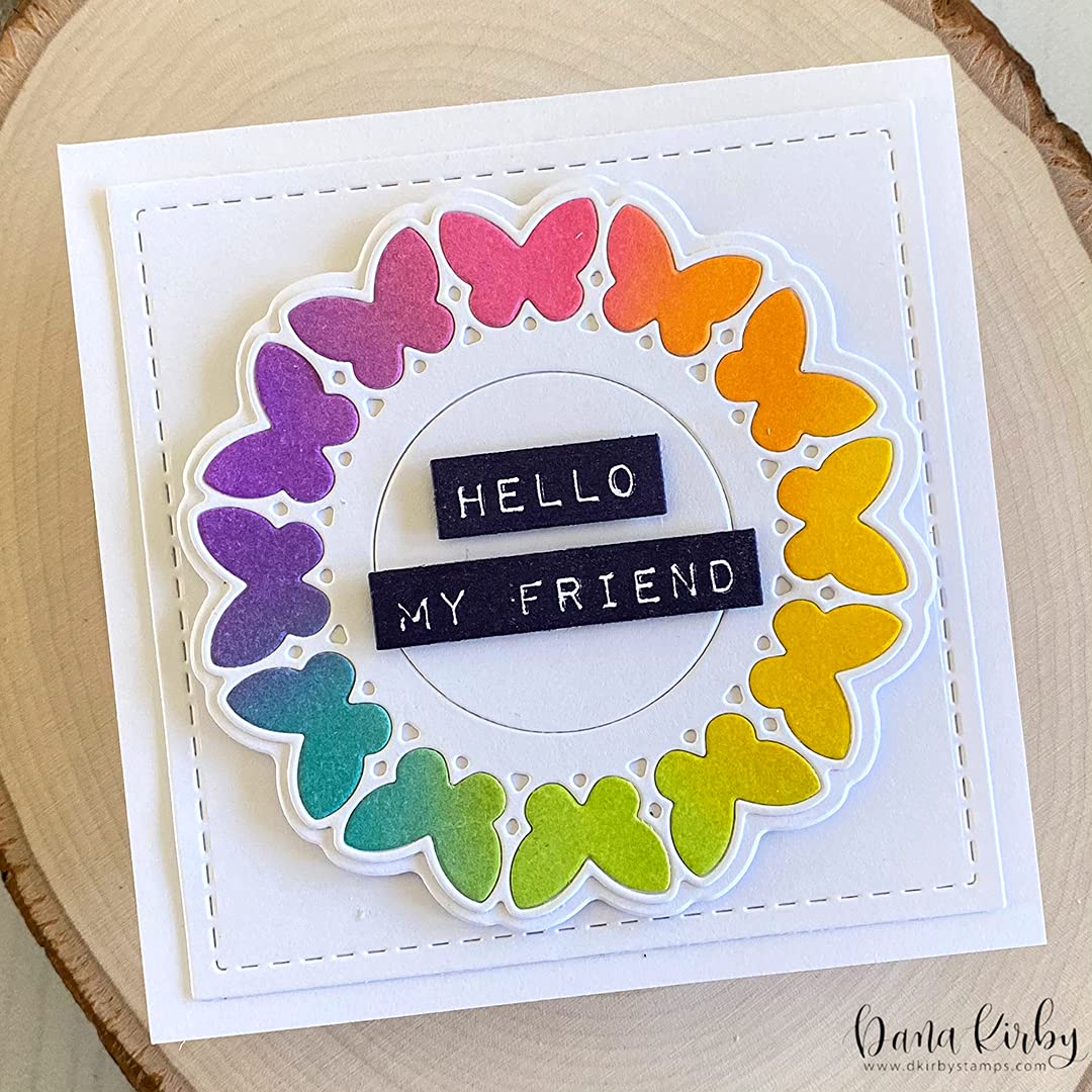 Waffle Flower Label Maker Sentiments Matching Die - DIY Scrapbooking & Cardmaking Stamps for Handmade Greeting Cards & Craft Projects