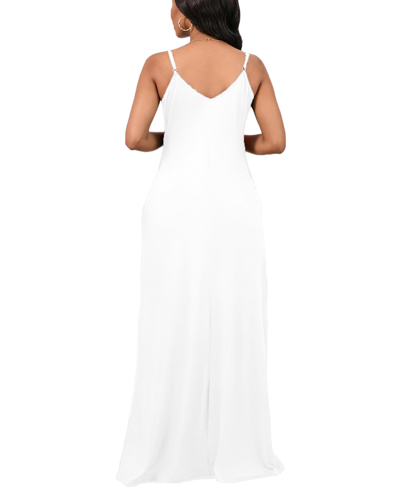 2025 Plus Size Maxi Dress for Women - Floral Sleeveless Summer Casual Long Sundress with Pockets | Sexy Vacation Dress for Beach, Party & Date Nights