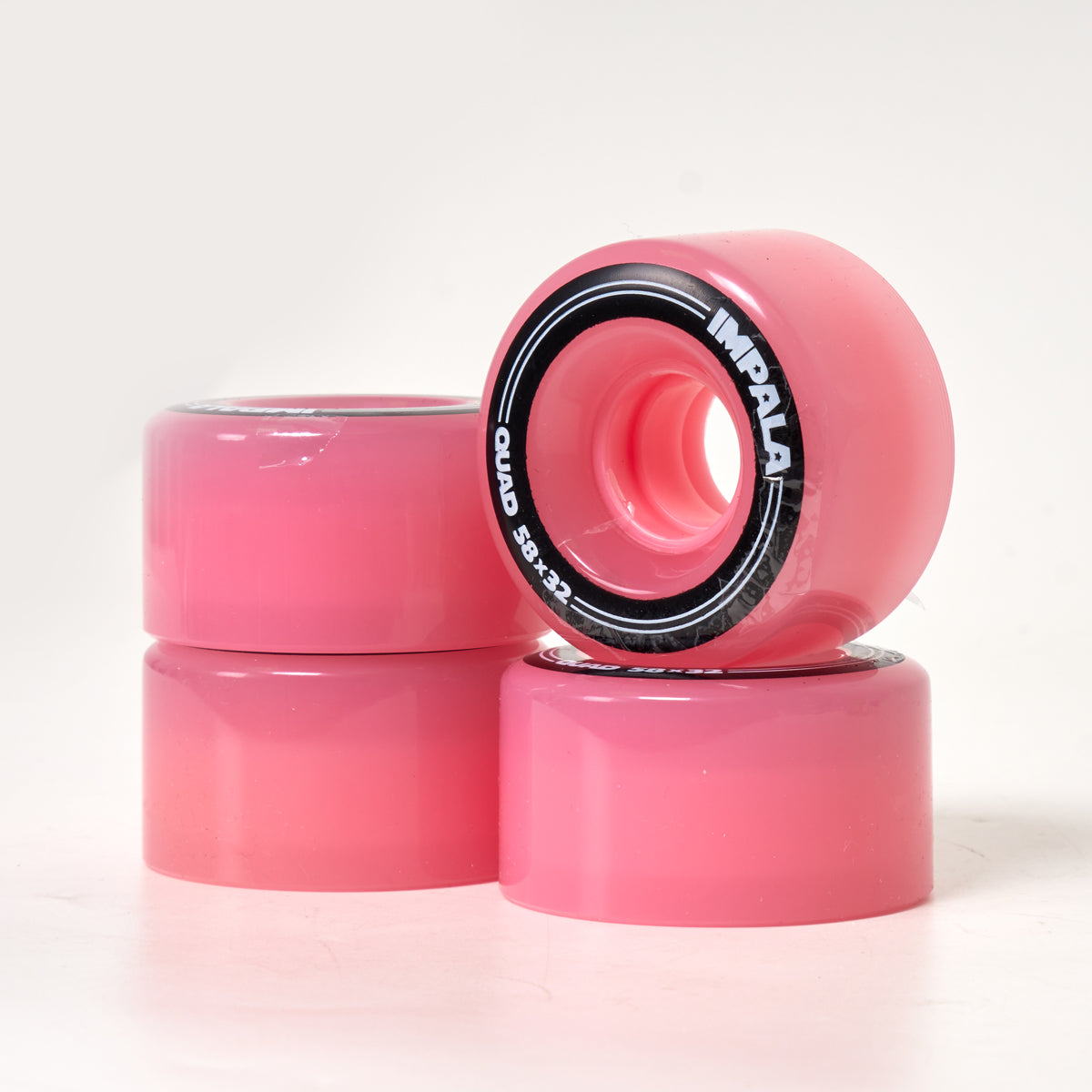 Impala 58mm 82a Pink Skateboard Wheels - High Performance for Street & Park Skating