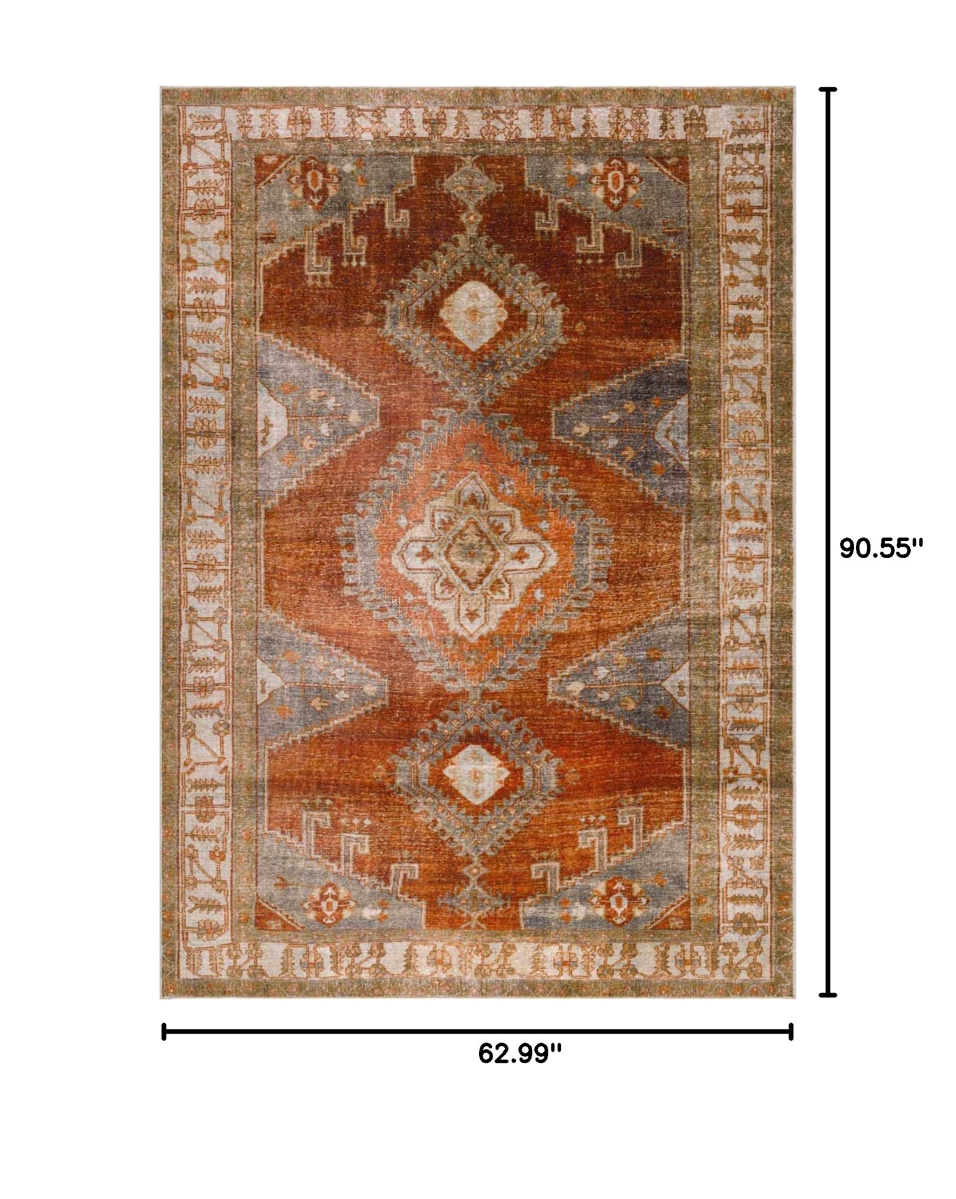 Hauteloom Kullar Machine Washable Area Rug 5' x 7'6