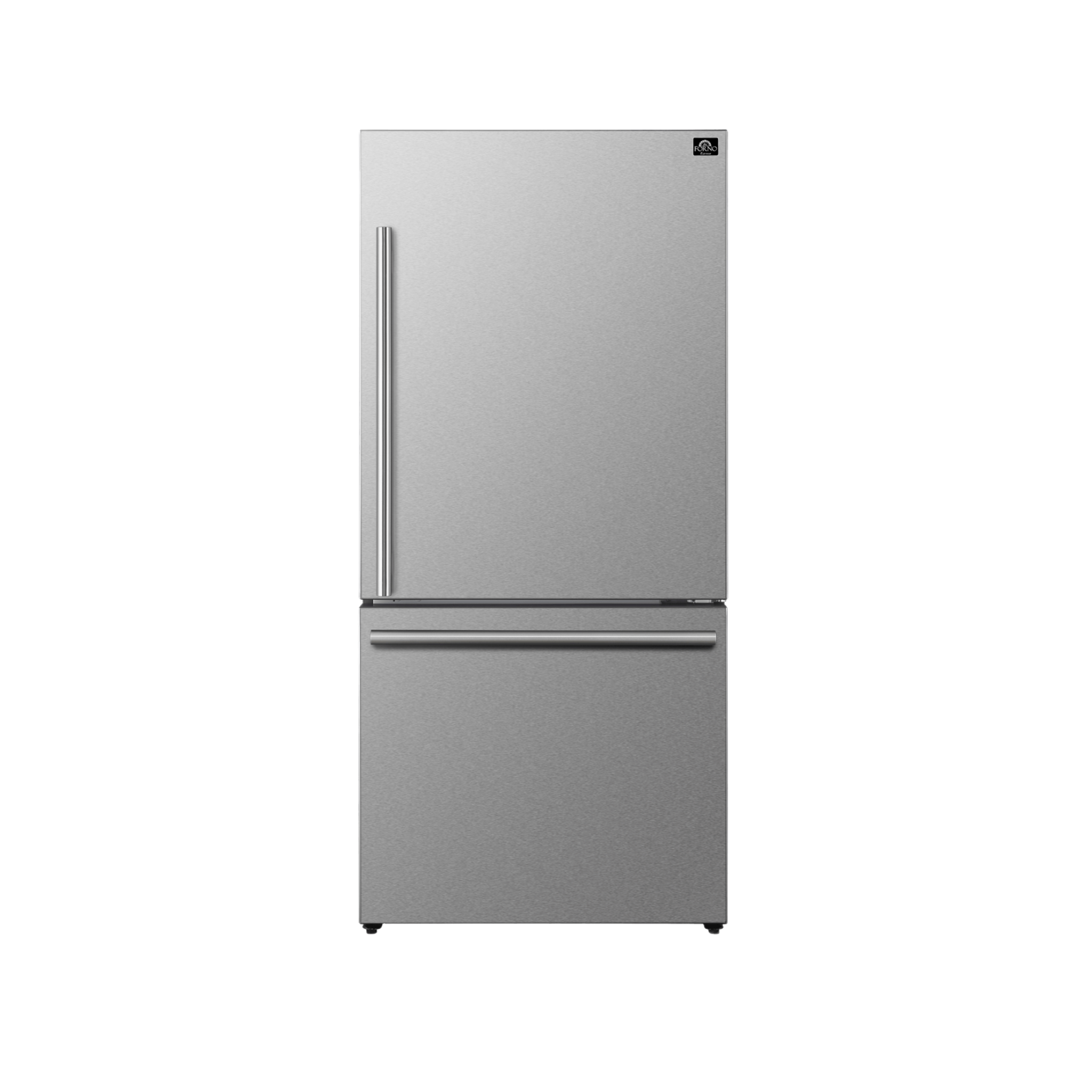 Forno Espresso MILANO 31 Right Swing 17.2 cu.ft. Stainless Steel Refrigerator with Bottom Freezer - Energy Efficient Kitchen Appliance for Home, Restaurant & Office Use - Model FFFFD1785 31S