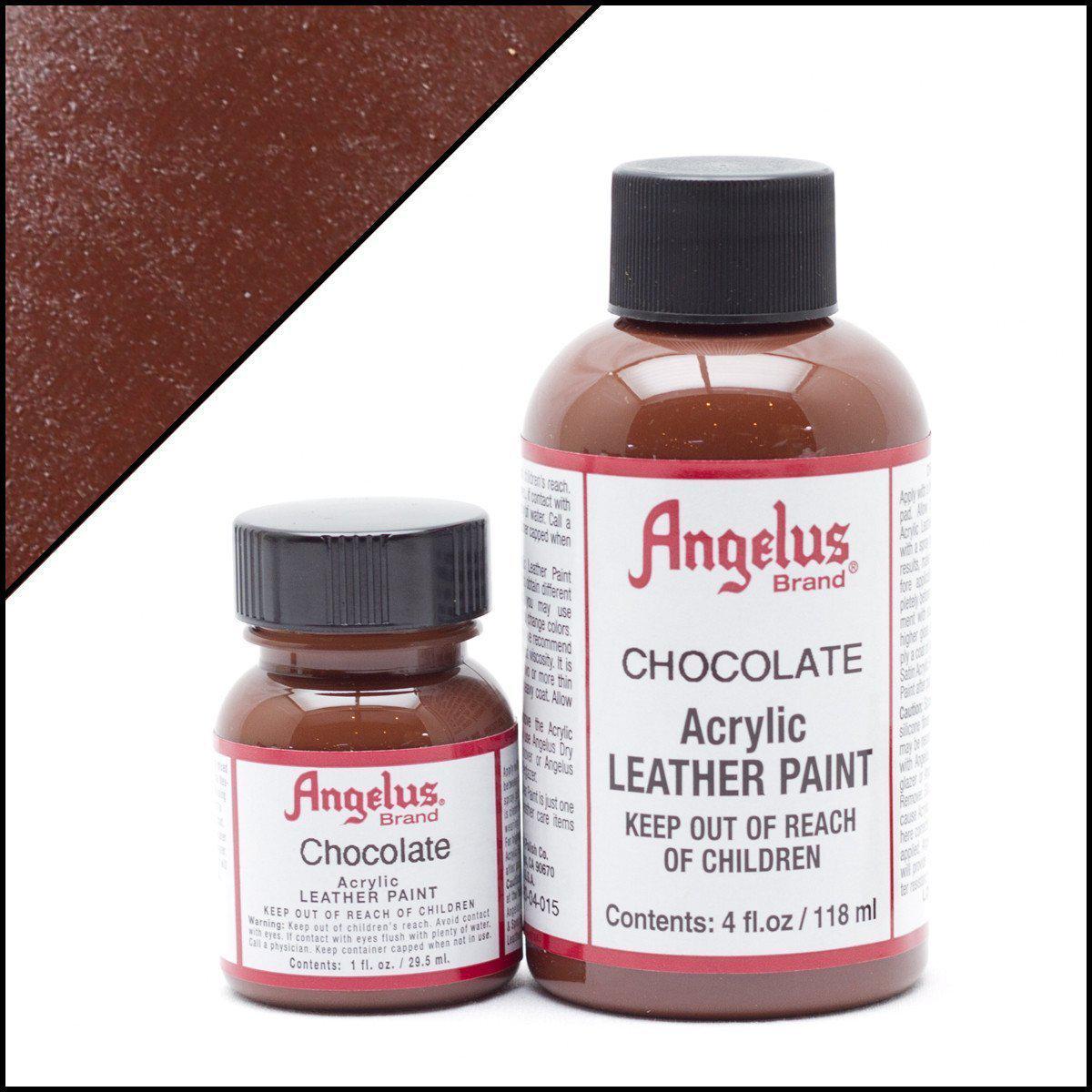 Angelus Chocolate Brown Leather Paint 1oz - Premium Leather Dye for Shoes, Bags & Accessories - DIY Leather Repair & Customization