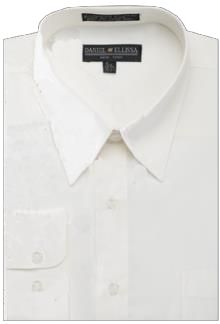 Daniel Ellissa DS3001 Convertible Cuff Basic Dress Shirt in Ivory - Perfect for Office Wear, Business Meetings & Formal Occasions