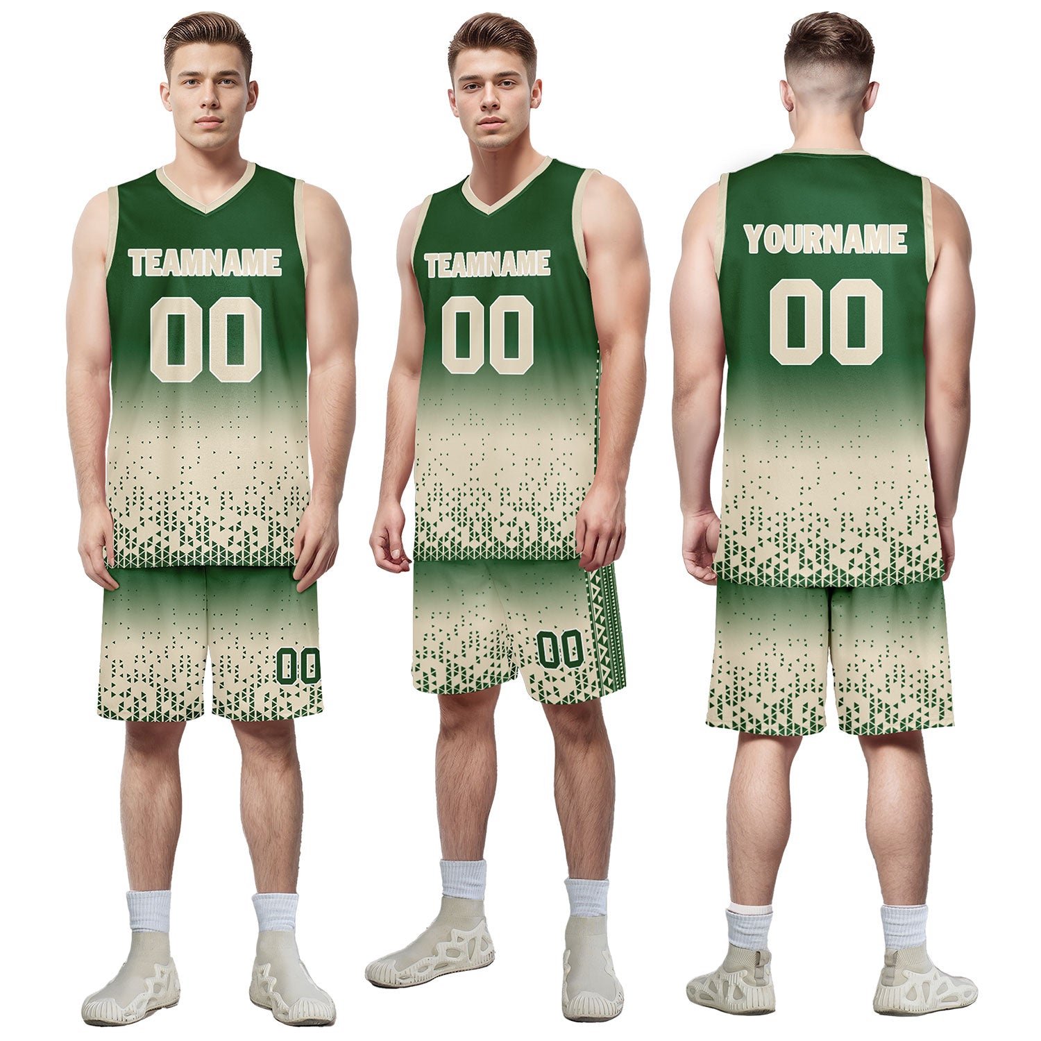 Custom Green Yellow Fade Basketball Jersey - Breathable Sports Uniform for Men & Women - Perfect for Games, Training, and Team Events (Style: BBJ01 D020102 Size 7)
