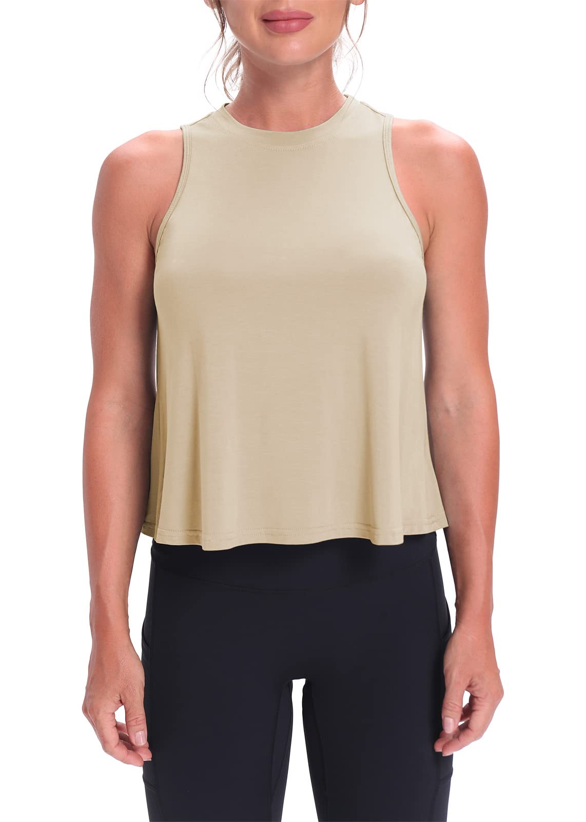 Stylish Mippo Crop Tops for Women - Breathable Workout Shirts & Flowy Athletic Tank Tops - Perfect for Yoga, Gym & Summer Outfits