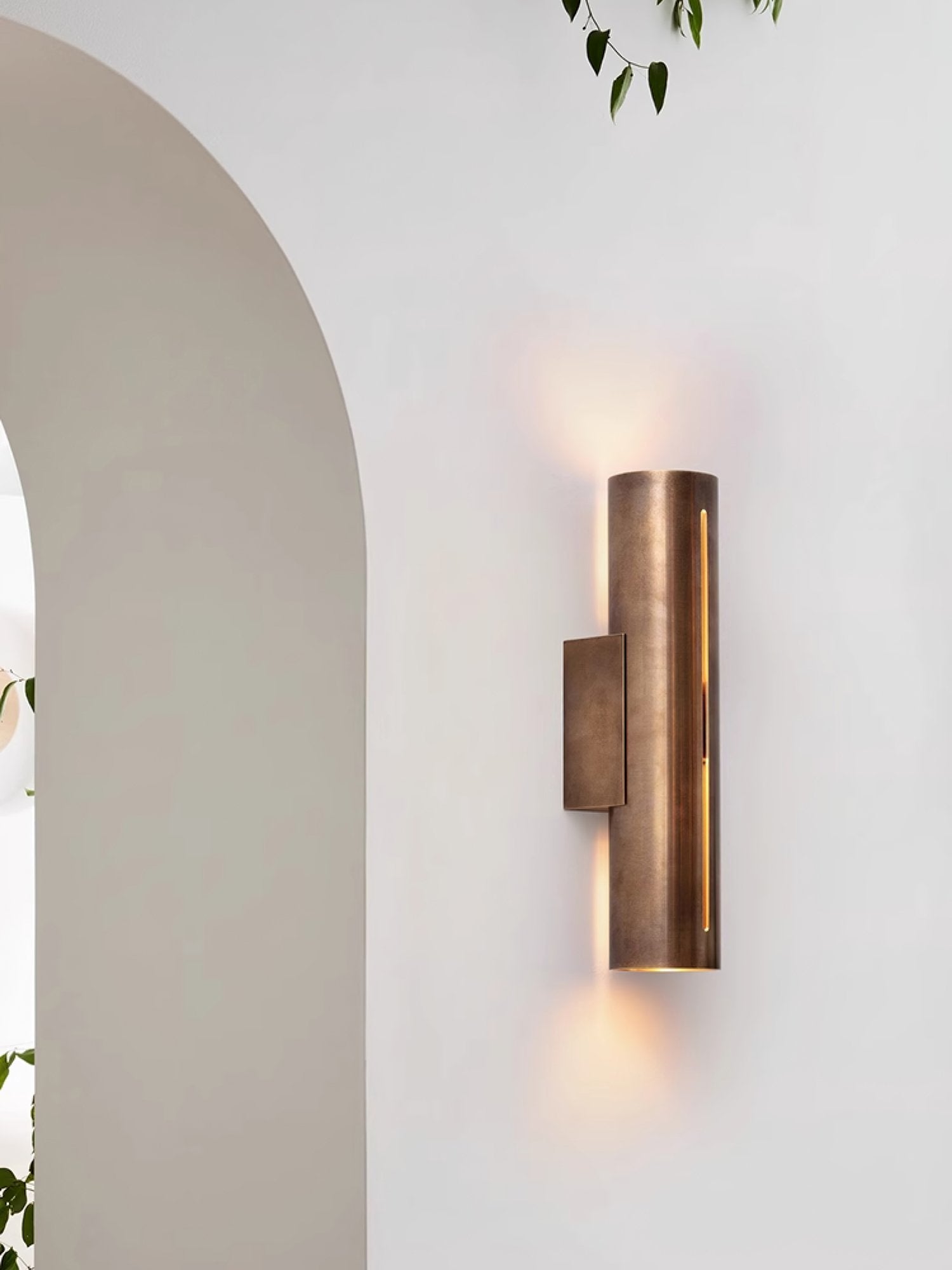 Aria Cylinder Wall Light - Modern LED Sconce for Bedroom, Living Room & Hallway - Dimmable Indoor Lighting Fixture with Warm White Glow - Perfect for Home Decor and Ambient Lighting