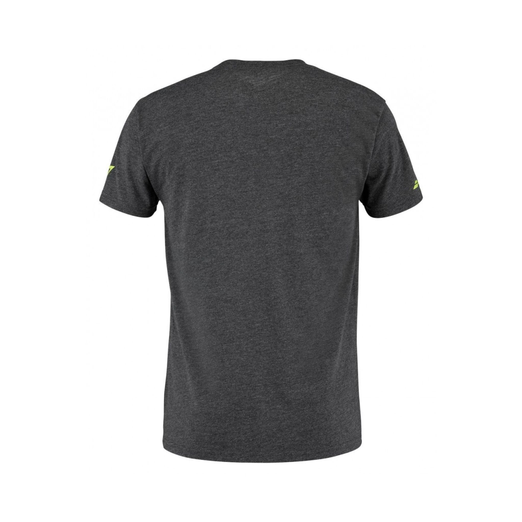 Babolat Aero Cotton Junior Tennis T-Shirt - Breathable & Comfortable for Kids [Black Heather] - Perfect for Tennis Practice & Casual Wear
