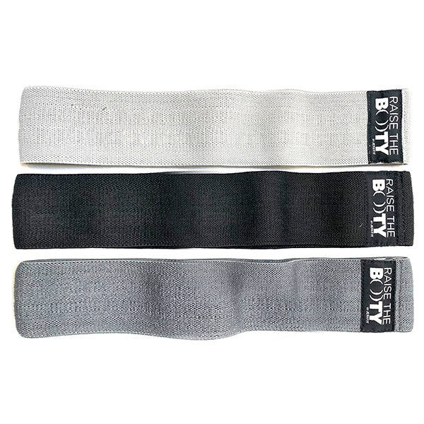 JerkFit Raise The Booty Resistance Bands - 3 Pack Hip Bands for Glute Workouts, Butt Lifting & Strength Training - Perfect for Home Gym, Yoga & Fitness Enthusiasts