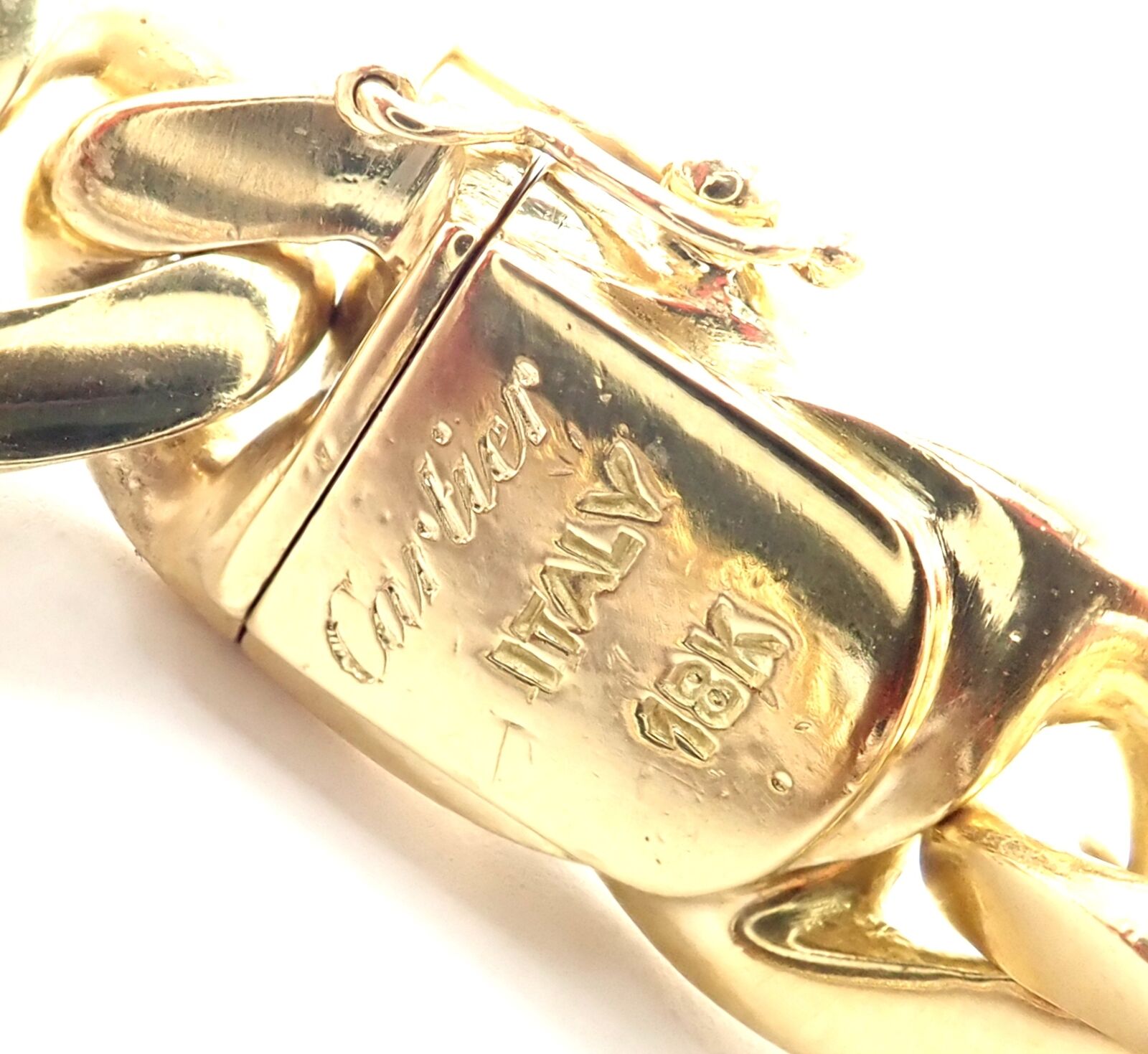 Authentic Vintage Cartier 18k Yellow Gold Link Chain Necklace - Luxury Jewelry for Women, Perfect for Weddings, Parties & Special Occasions