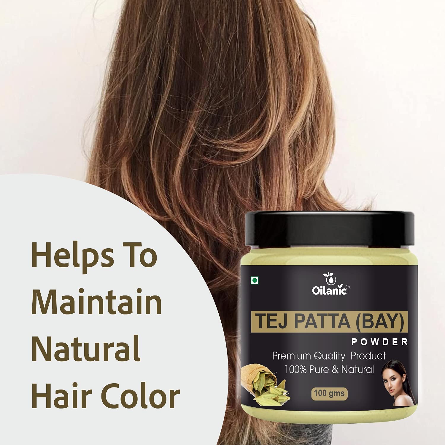 Oilanic 100% Pure & Natural Bay Leaf Powder (Tej Patta) - Skin & Hair Care Combo Pack of 3 Jars (300g) | Ayurvedic Beauty Treatment for Glowing Skin & Healthy Hair Growth