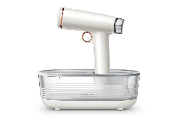 Morphy Richards 1400W Handheld Garment Steamer - Portable Clothes Iron for Wrinkle Removal - White (MRGS14WTE) - Perfect for Travel, Home & Office Use