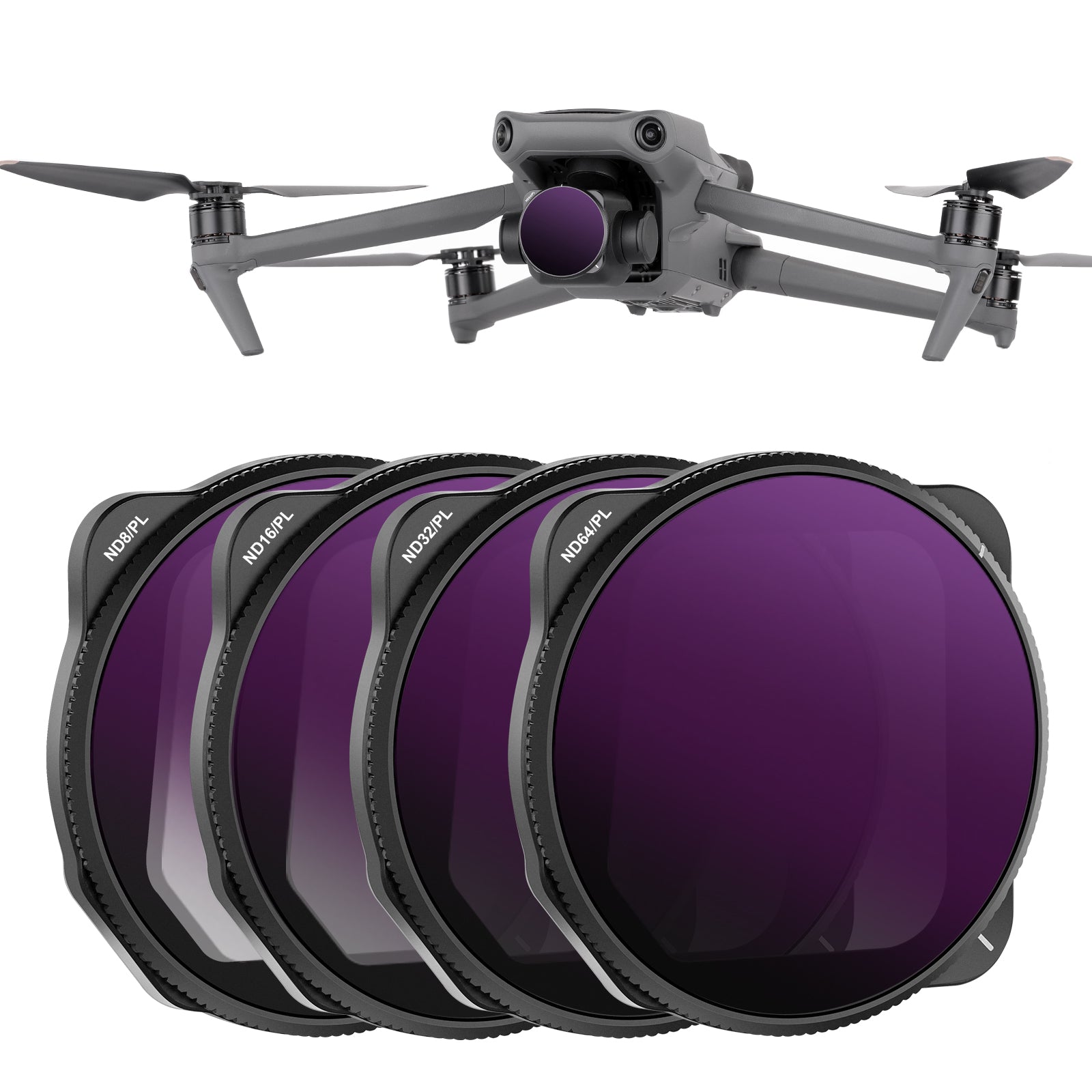 NEEWER FL DJ11 4-Pack ND Filter Set for DJI Mavic 3 Drone - UV Protection, Anti-Glare & HD Clarity - Perfect for Aerial Photography, Videography & Cinematic Shots