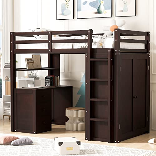Espresso With Desk and Wardrobe