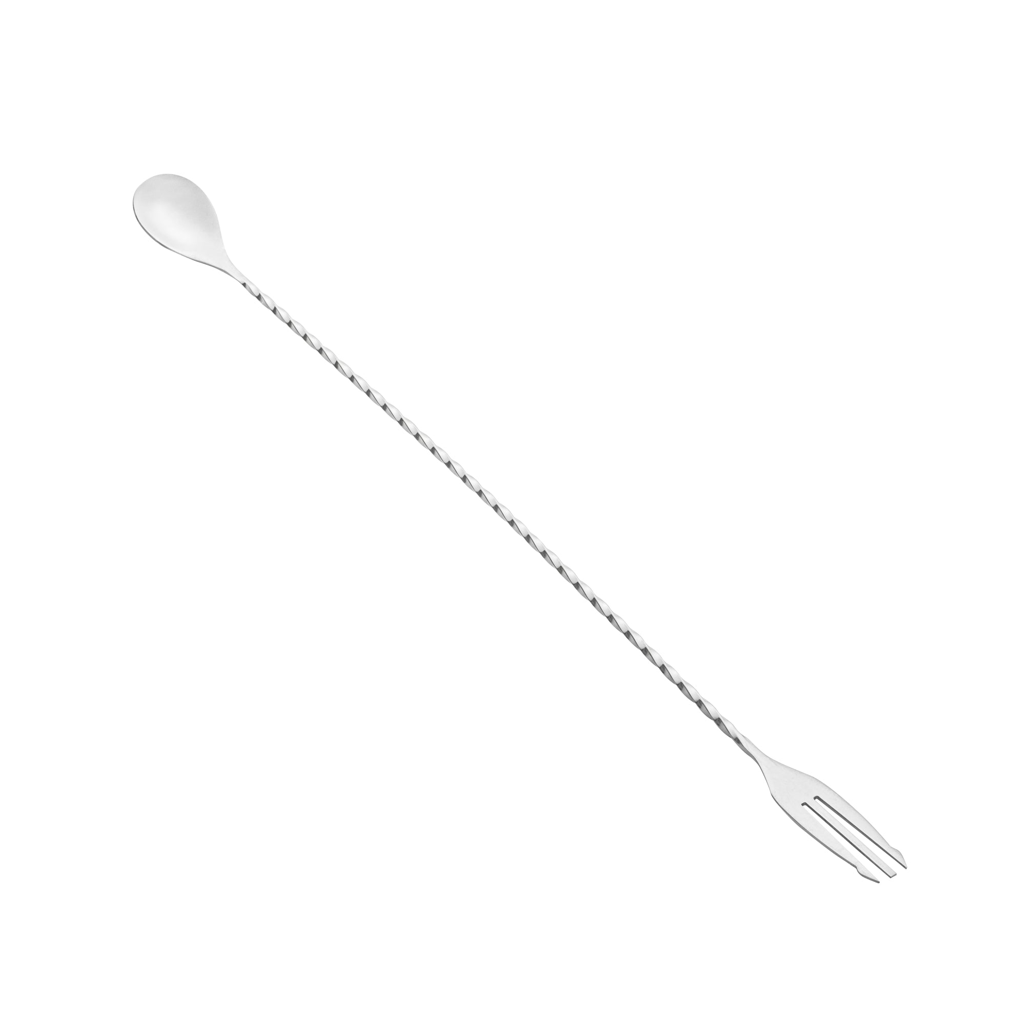 Premium Black Plated Stainless Steel Trident Bar Spoon - 16 Inch Professional Mixology Tool for Cocktails, Bartending & Home Bars (1 Count) - Perfect for Crafting Martinis, Mojitos & Stirred Drinks
