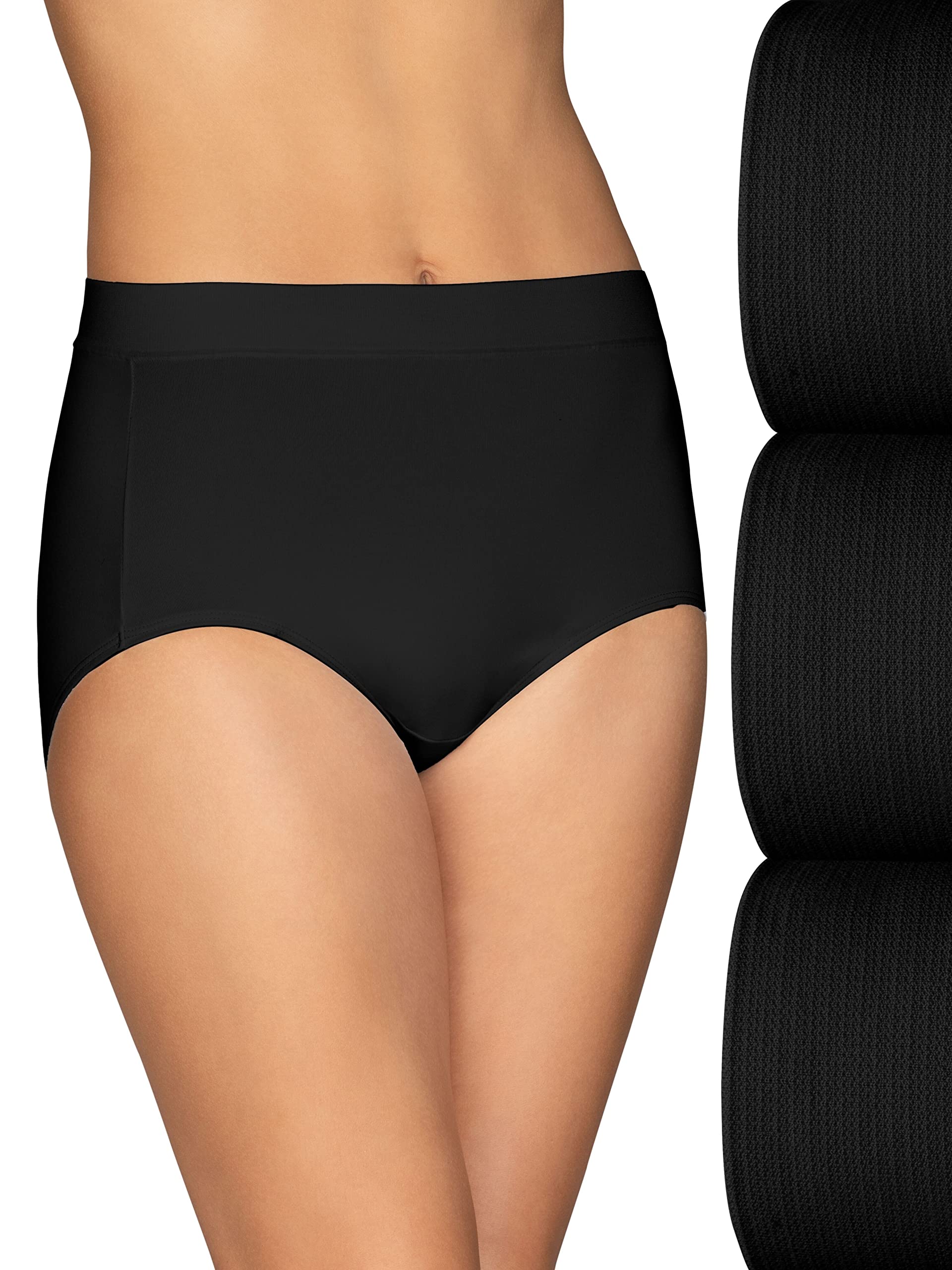 Vanity Fair Women's Beyond Comfort Brief Panties - Soft Cotton Underwear for Everyday Wear, Comfortable & Breathable - Perfect for Work, Travel & Relaxation