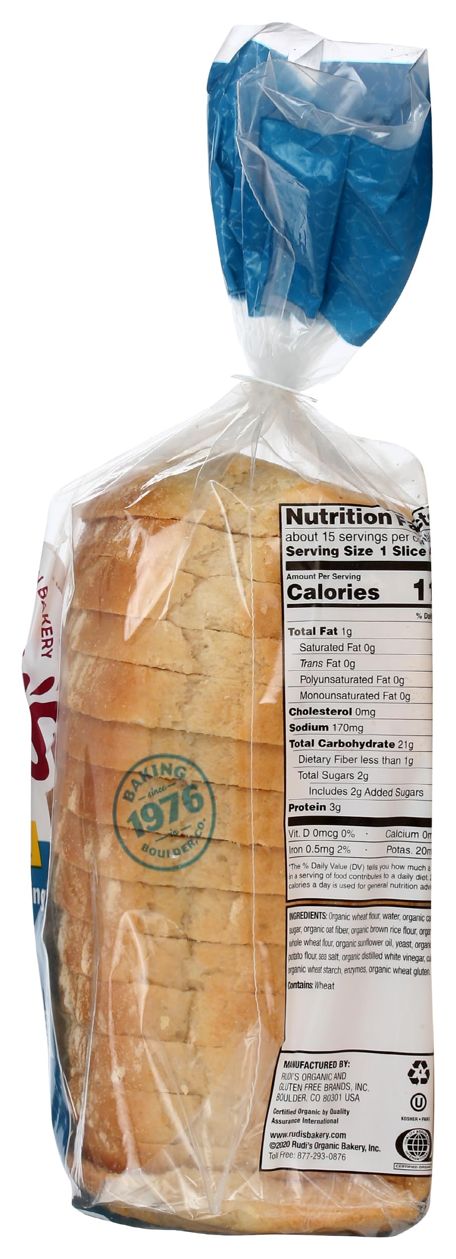 Organic White Bread by Rudi's Bakery - 22 oz Country Morning Loaf | Perfect for Sandwiches, Toast & Healthy Breakfasts