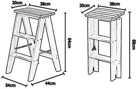 OKUOKA 2-in-1 Foldable Step Stool - Portable Triangle Design Ladder Step Stool for Home & Outdoor Use - Perfect for Kitchen, Bathroom, Garage, and Garden Access