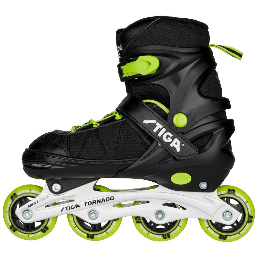 Stiga Str Tornado Kids Inline Skates - Adjustable Roller Skates for Boys & Girls Ages 5-12 - Perfect for Outdoor Play, Park Rides & Fitness Training