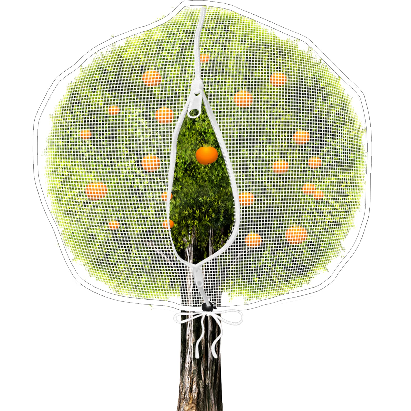 72x76 Inch White Garden Plant Cover with Zipper - Breathable Mesh Netting for Fruit Trees, Flowers & Vegetable Protection (1 Pack) - Perfect for Pest Control, Frost Protection & Bird Prevention in Home Gardens