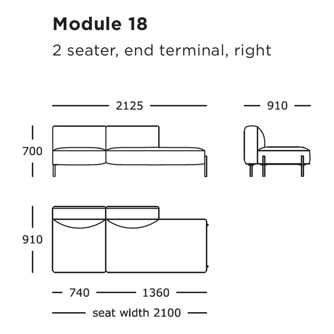 Modular Sofa Set - 17 & 21 Piece Configurable Sectional Couch for Living Room, Lounge & Home Theater Seating - Modern Comfortable Furniture for Apartments & Open Spaces