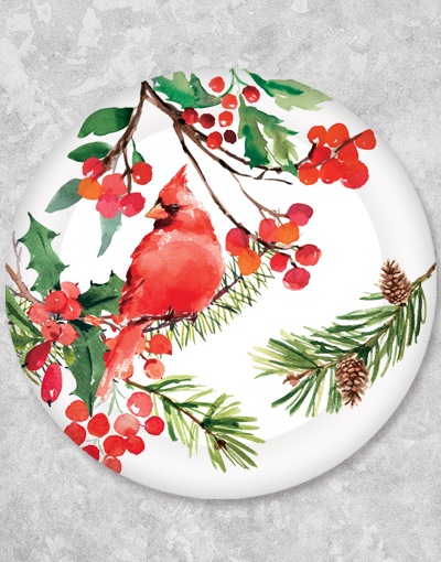 Colorful Birds & Berries Dinner Plates Set of 24 - Elegant Floral Design Ceramic Plates for Everyday Dining, Parties & Special Occasions