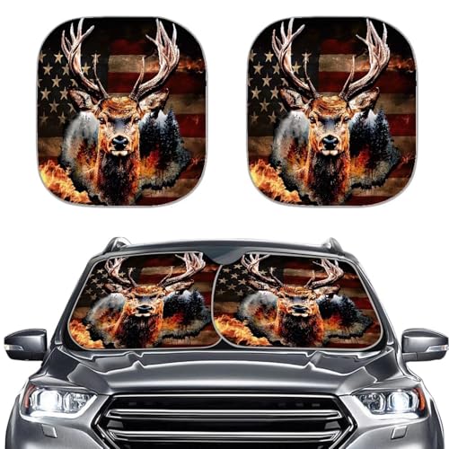 Deer American Flag