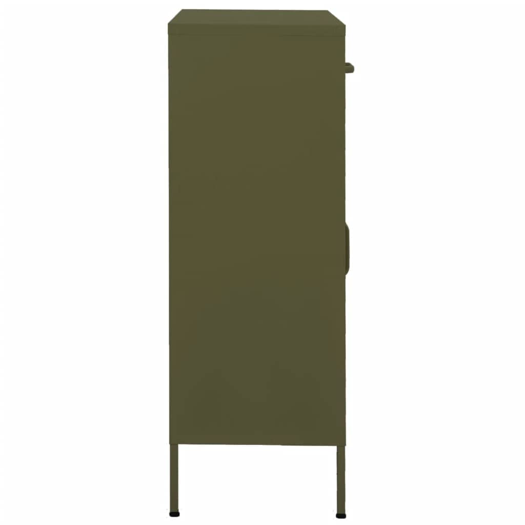 Olive Green Steel Storage Cabinet - 31.5