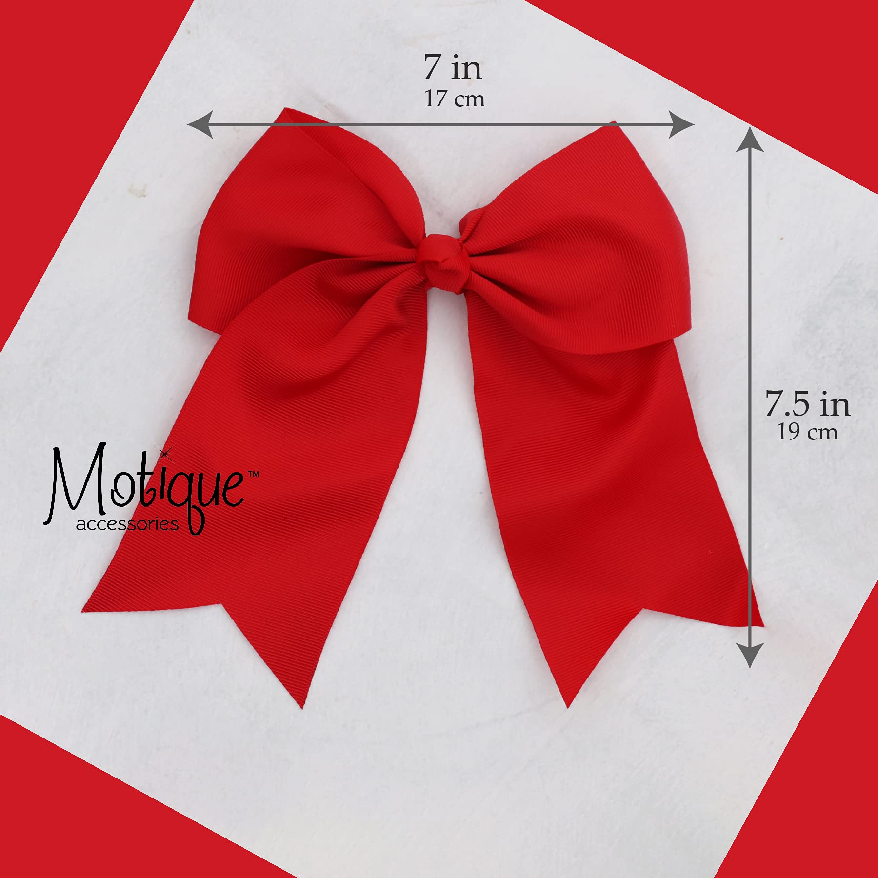 Red Jumbo Bow Clip with Tails - Perfect for Hair Accessories, Gift Bows, and Party Decorations