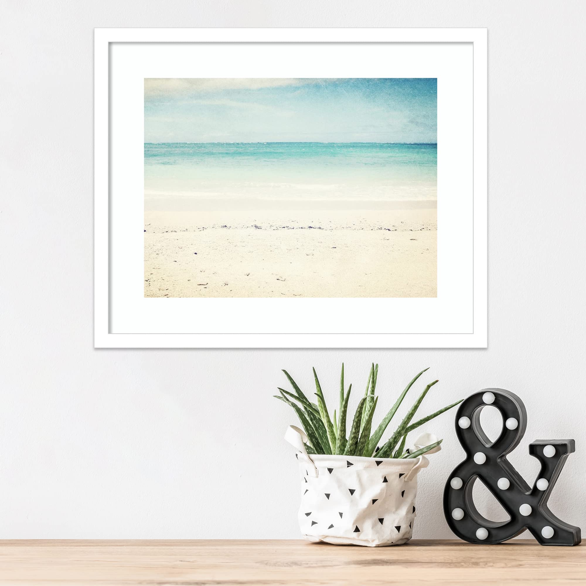 Amanti Art Framed Beach Wall Art Print 17x21 - Coastal Decor Painting by Lupen Grainne for Living Room, Bedroom, Bathroom, Kitchen & Office | Perfect for Seaside Home Decor & Vacation House Style