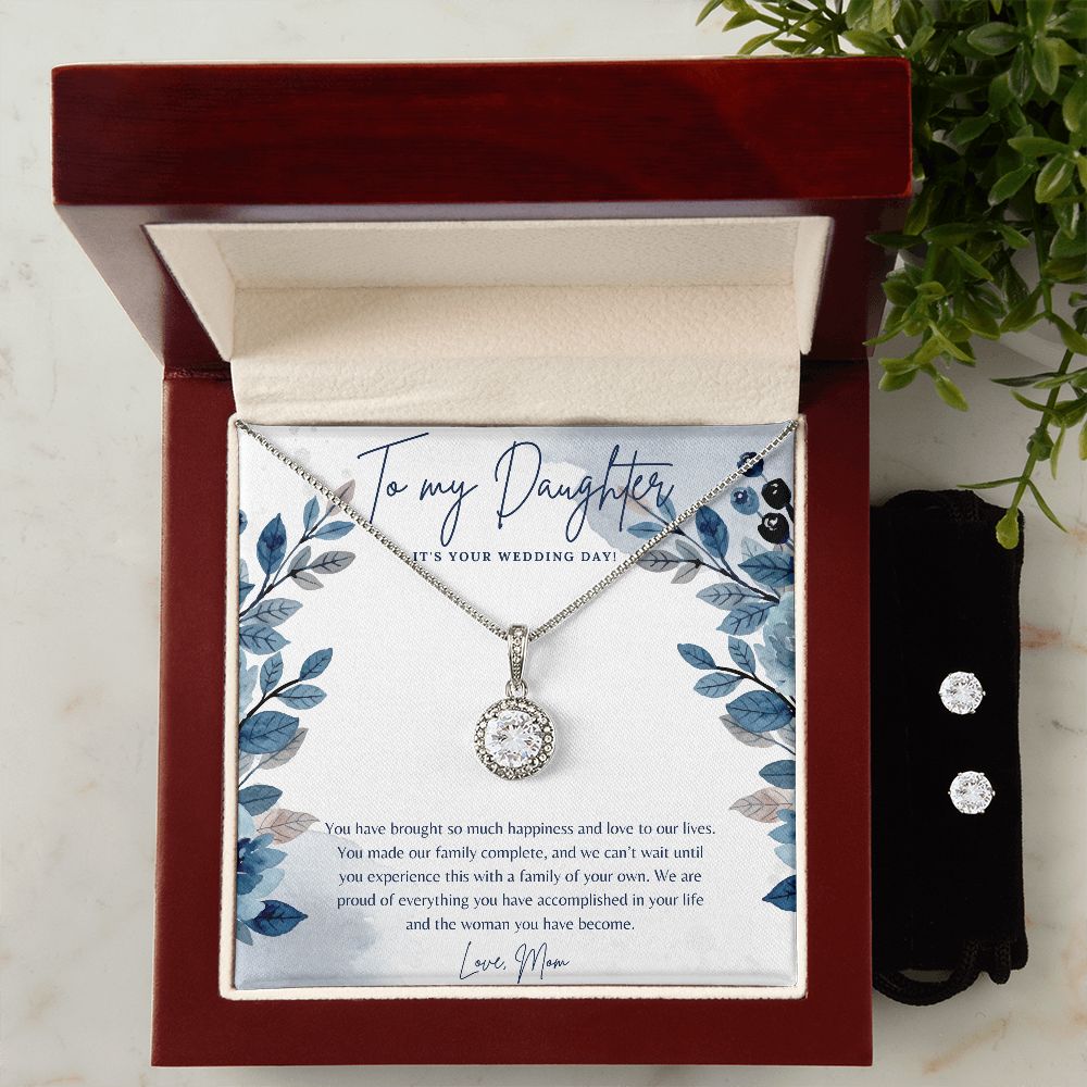 Elegant Jewelry Gift Set for Daughter's Wedding Day - Perfect Bridal Accessories & Keepsake for Special Occasions