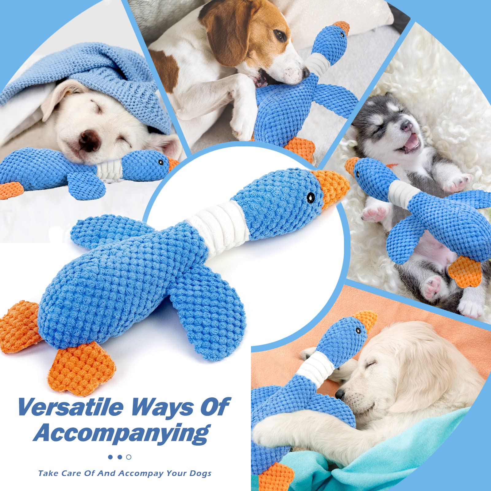 **Vitscan Upgraded Indestructible Dog Toys for Aggressive Chewers – Durable Squeaky Plush Chew Toys for Small, Medium & Large Breeds – Perfect for Teething Puppies & Playtime (Duck Design)**    *(Great for Indoor/Outdoor Play, Training Rewards & Anxiety Relief for Dogs)*