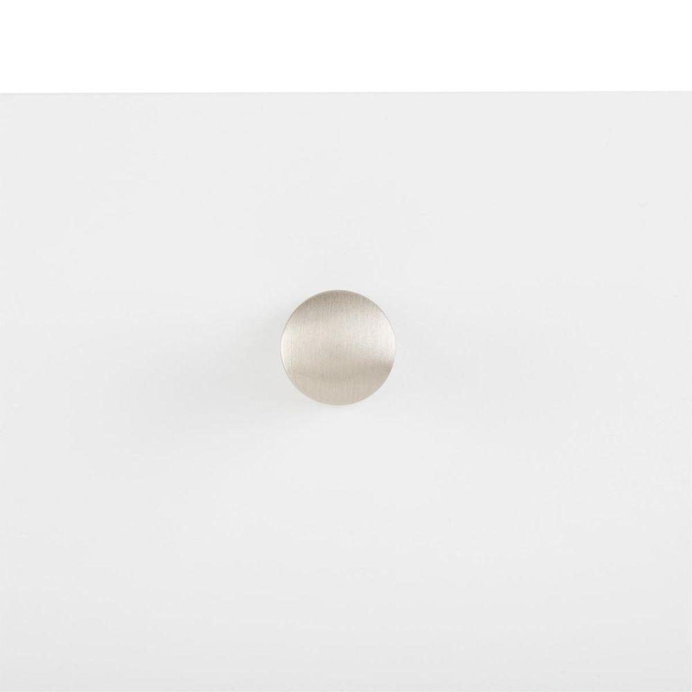 Modern Brushed Nickel Elfa Drawer Front Knob - Sleek Cabinet Hardware for Kitchen, Bathroom & Office Organization