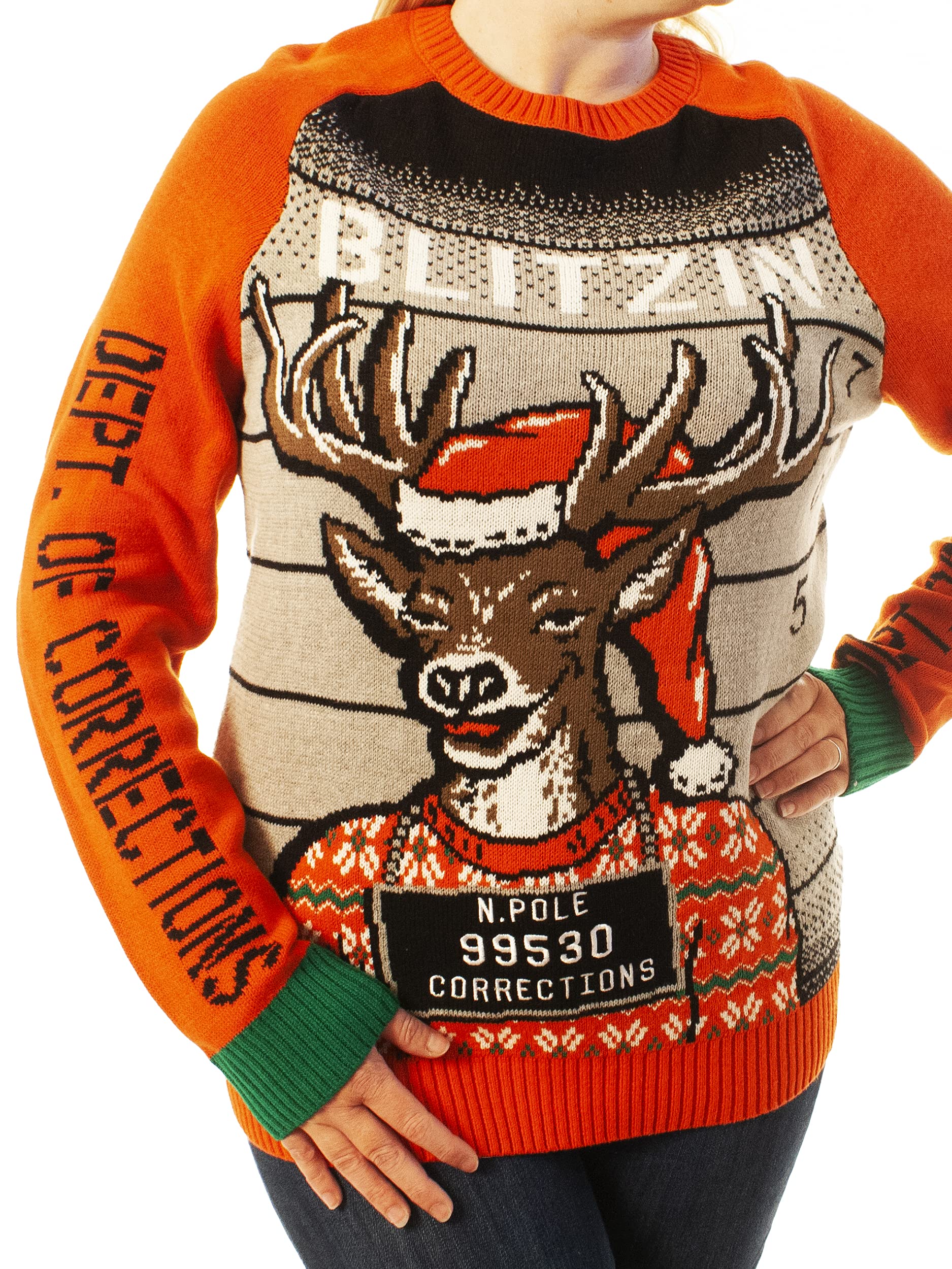 Funny Ugly Christmas Sweater for Men & Women - Classic Knitted Reindeer Holiday Party Sweater - Perfect for Xmas Parties, Family Gatherings & Festive Photos