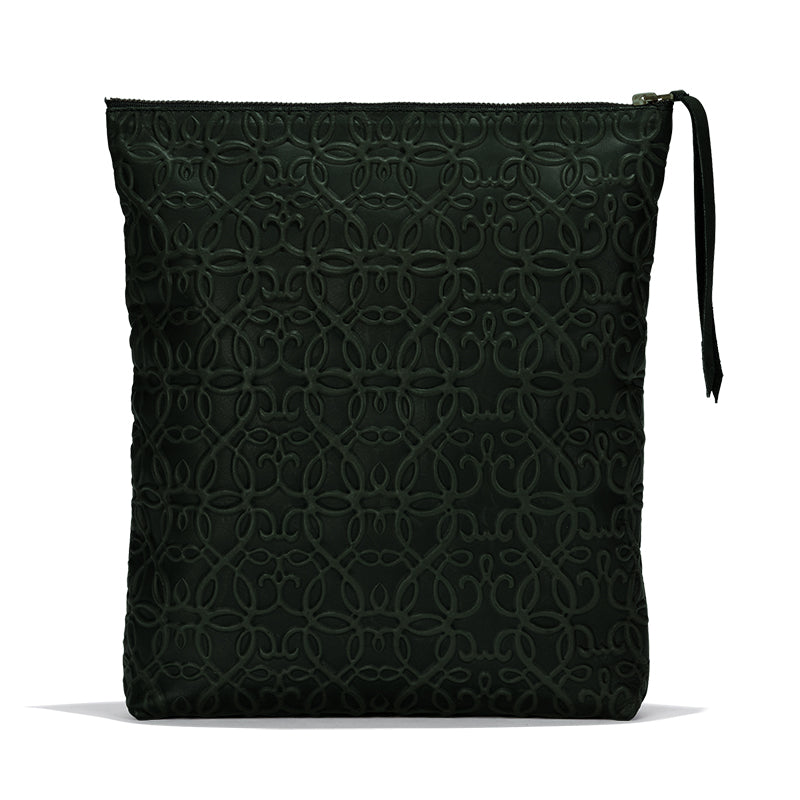 Premium Gabriel Leather Fold Over Clutch - Forest Green Vegan Leather Crossbody Bag for Women | Perfect for Evening Parties, Date Nights & Travel Accessories
