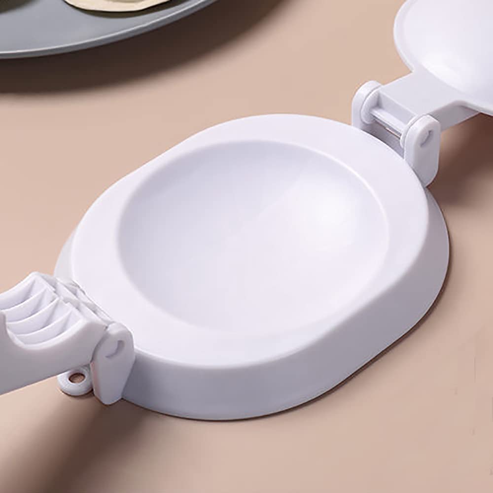 Dumpling Skin Mold Press - Manual Dumpling Maker for Ravioli, Mini Pies & More | Easy-to-Use Kitchen Tool for Homemade Dumplings (White) | Perfect for Family Cooking & Asian Cuisine