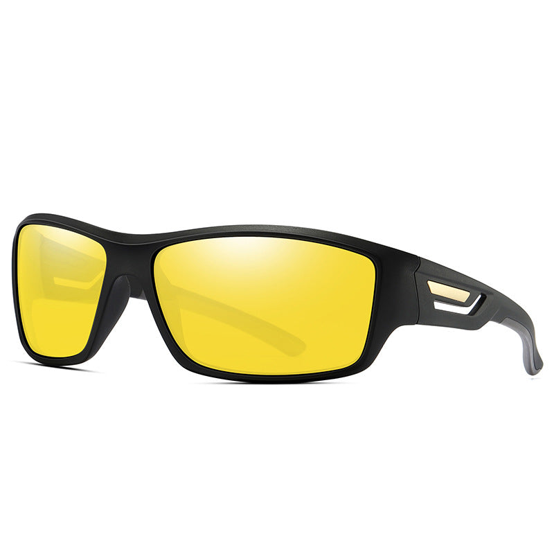 Stealth Black Polarized Night Vision Driving Glasses - Anti-Glare UV Protection for Safe Night Driving & Outdoor Activities