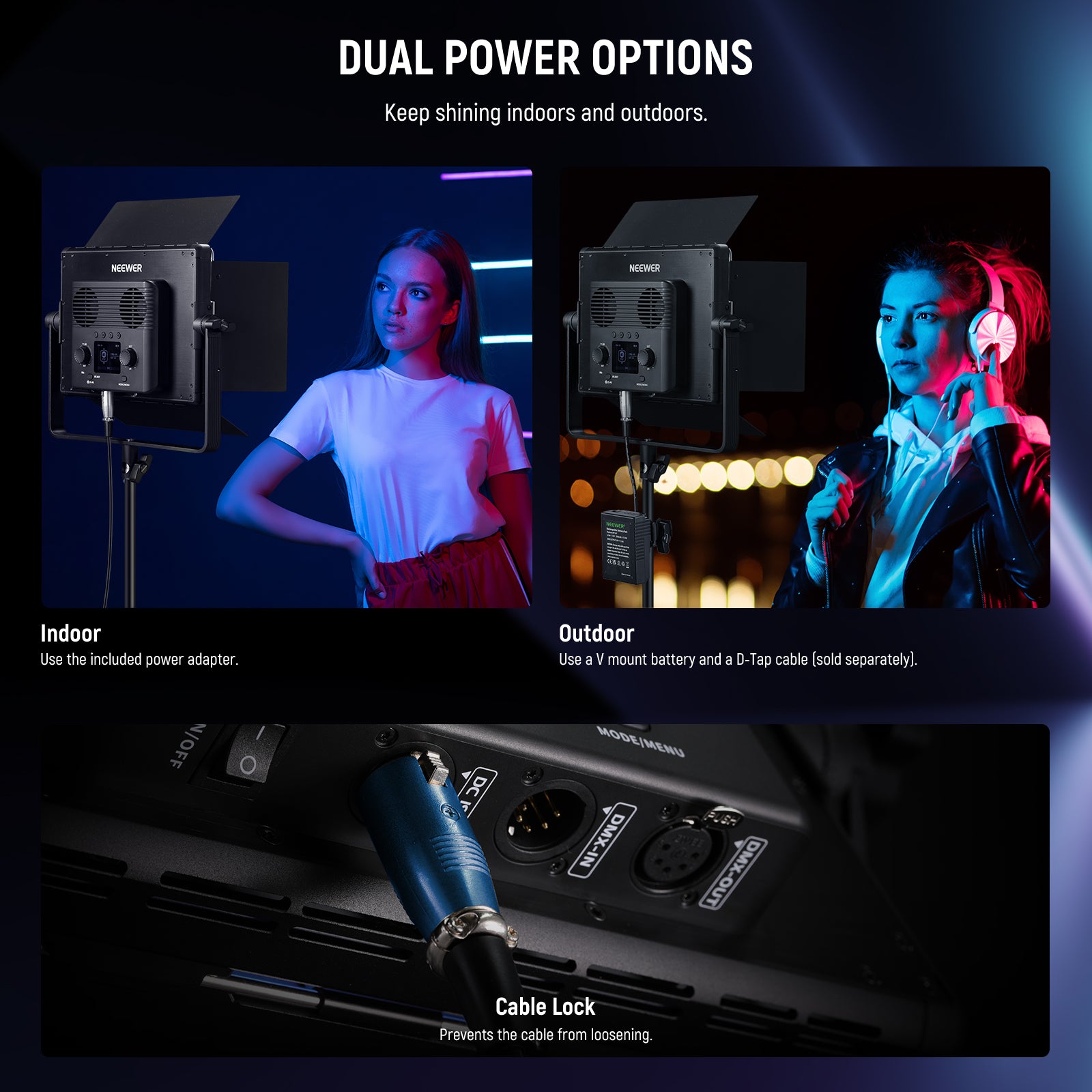 NEEWER PL60C RGB LED Video Light Panel - 5600K Bi-Color, 360° Full Color, Dimmable for YouTube, TikTok, Vlogging, Photography, Studio Lighting (Perfect for Live Streaming & Content Creation)
