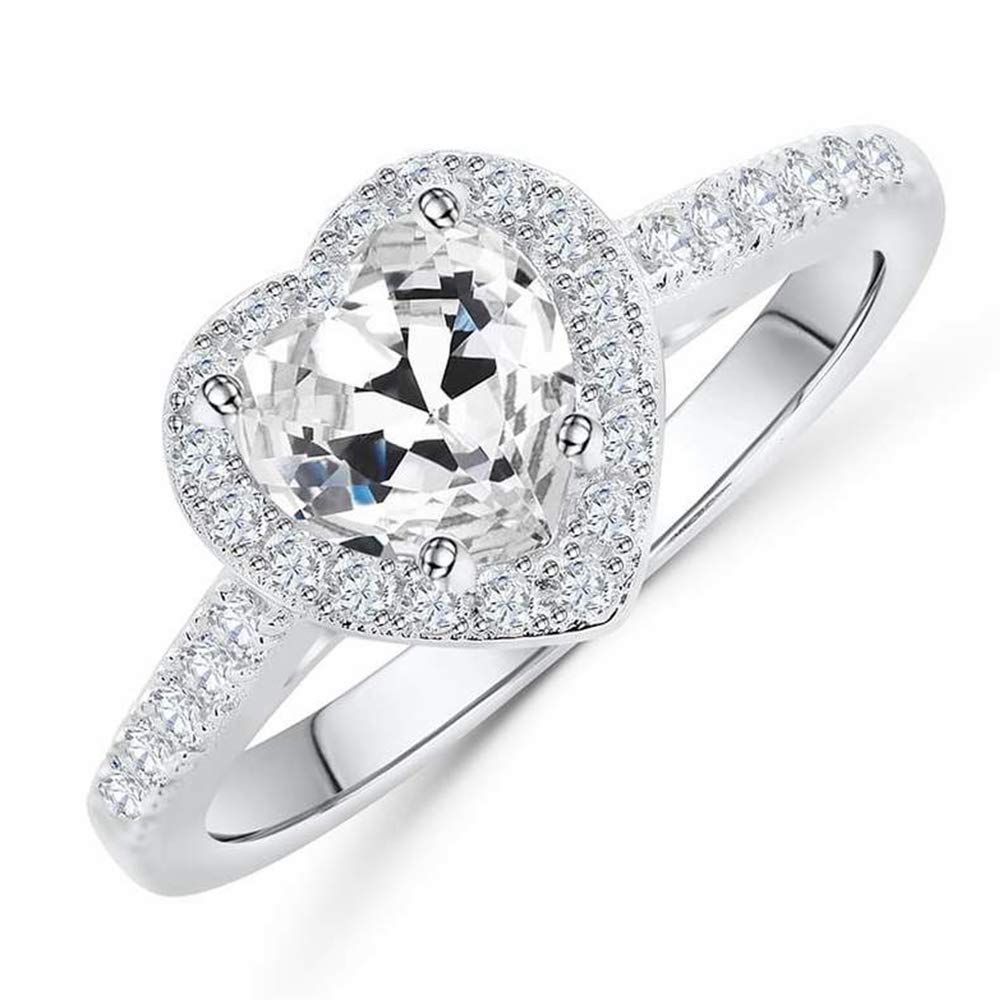 1-1/3 Carat (ctw) Heart Shaped Moissanite Engagement Ring for Women - 10K/14K/18K Gold Wedding & Anniversary Band - Perfect for Proposals, Bridal Jewelry & Romantic Gifts