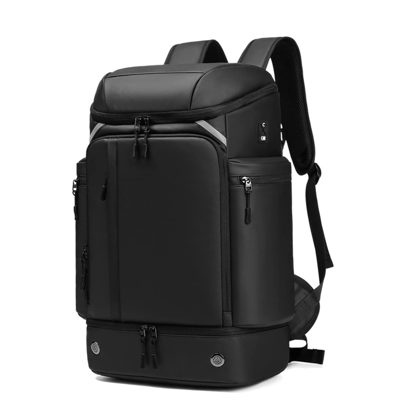 Durable Men's Travel Backpack with USB Charging Port & Headphone Jack - Water-Resistant Laptop Backpack with Shoe Compartment & Wet/Dry Separation - Perfect for Business Trips, Gym, Hiking & Daily Commute