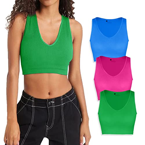 3 Pack-royal Blue+green+hot Pink(crop)