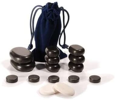 16-Piece Facial Massage Stone Set for Gua Sha & Skincare - Natural Jade & Rose Quartz Stones for Relaxation & Anti-Aging - Perfect for Spa, Home Use & Self-Care Routines
