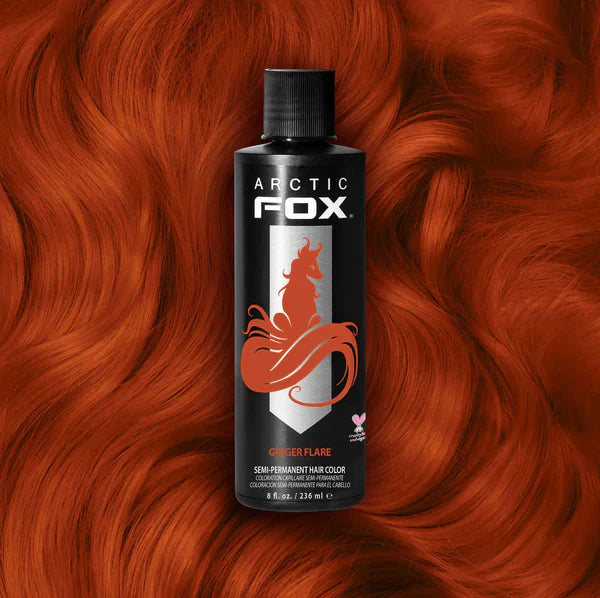 Arctic Fox Semi-Permanent Hair Dye - Vegan & Cruelty-Free Ginger Flare (8oz/236ml) for Vibrant DIY Hair Color at Home or Salon