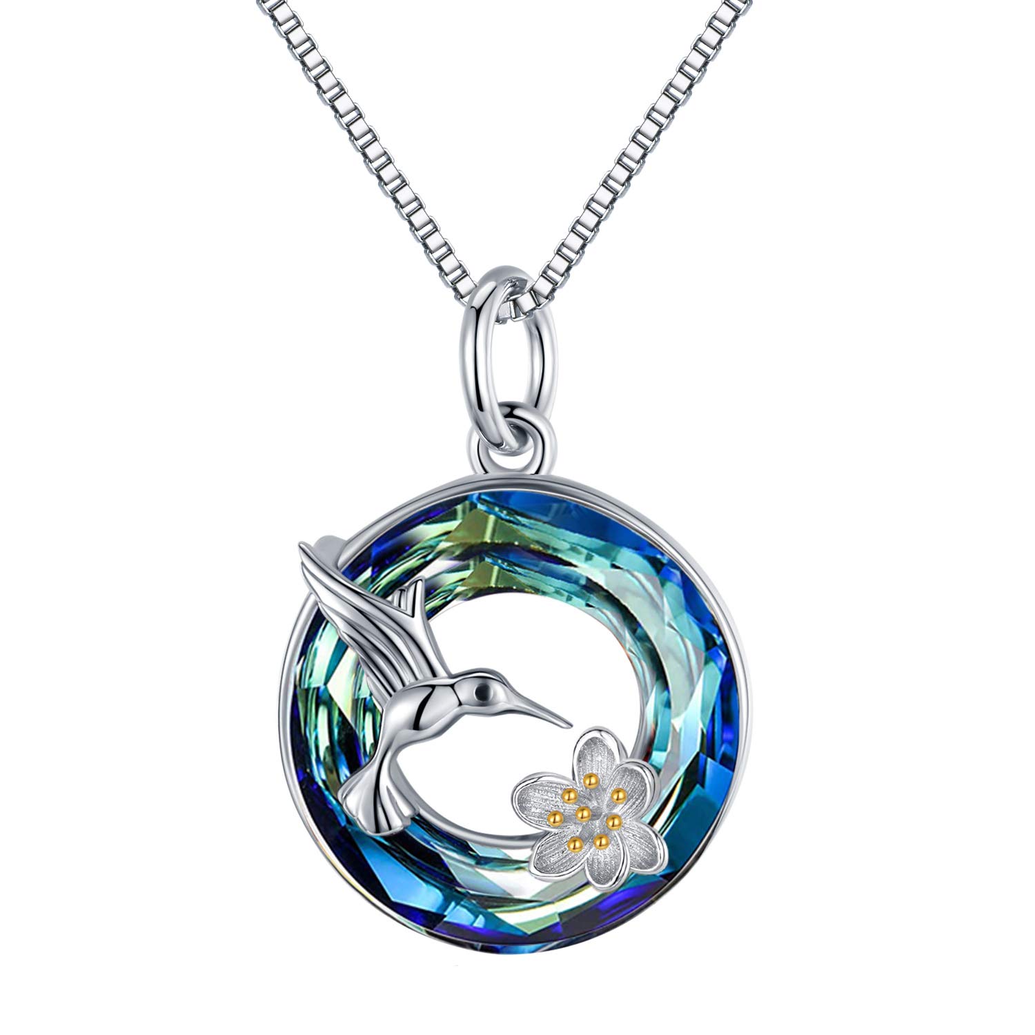 925 Sterling Silver Hummingbird Necklace for Women - Elegant Crystal Bird Pendant Jewelry, Perfect Birthday Gift for Girls | Great for Parties, Weddings & Everyday Wear