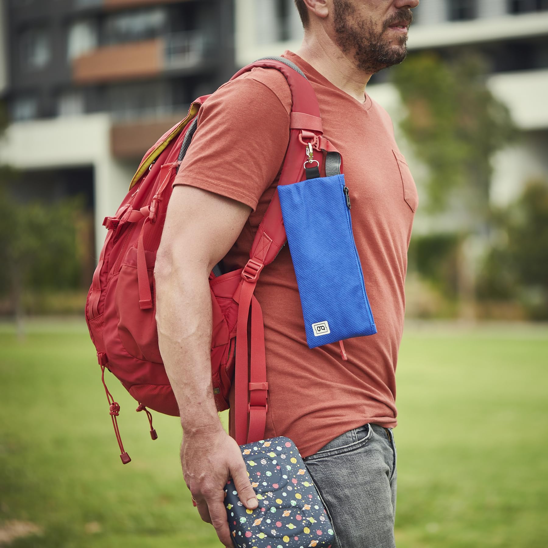 Glucology Insulin Cooling Wallet Pouch - Portable Diabetic Travel Case for Insulin Storage | No Ice Pack or Batteries Needed | Innovative Temperature Control Technology | Compact & Lightweight | Perfect for Air Travel, Hiking, and Daily Use | Blue Zipper Wallet