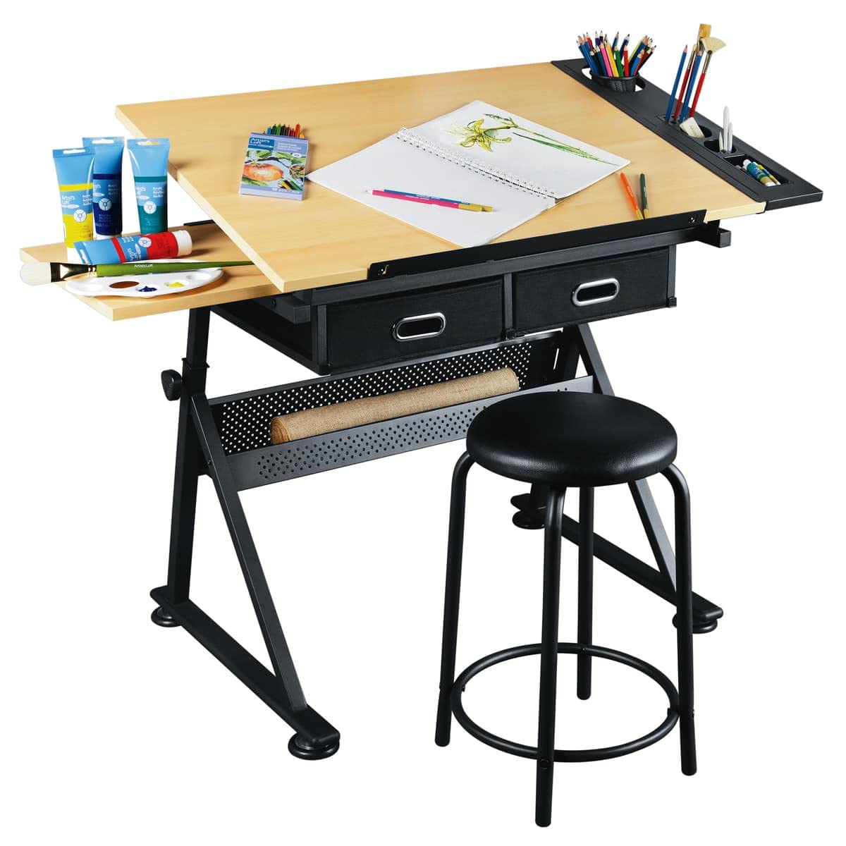 Artist’s Loft Arts and Crafts Creative Center - Adjustable Art Desk with Storage | Perfect for Painting, Drawing & DIY Projects | Kids & Adults Craft Station for Home, Studio or Classroom