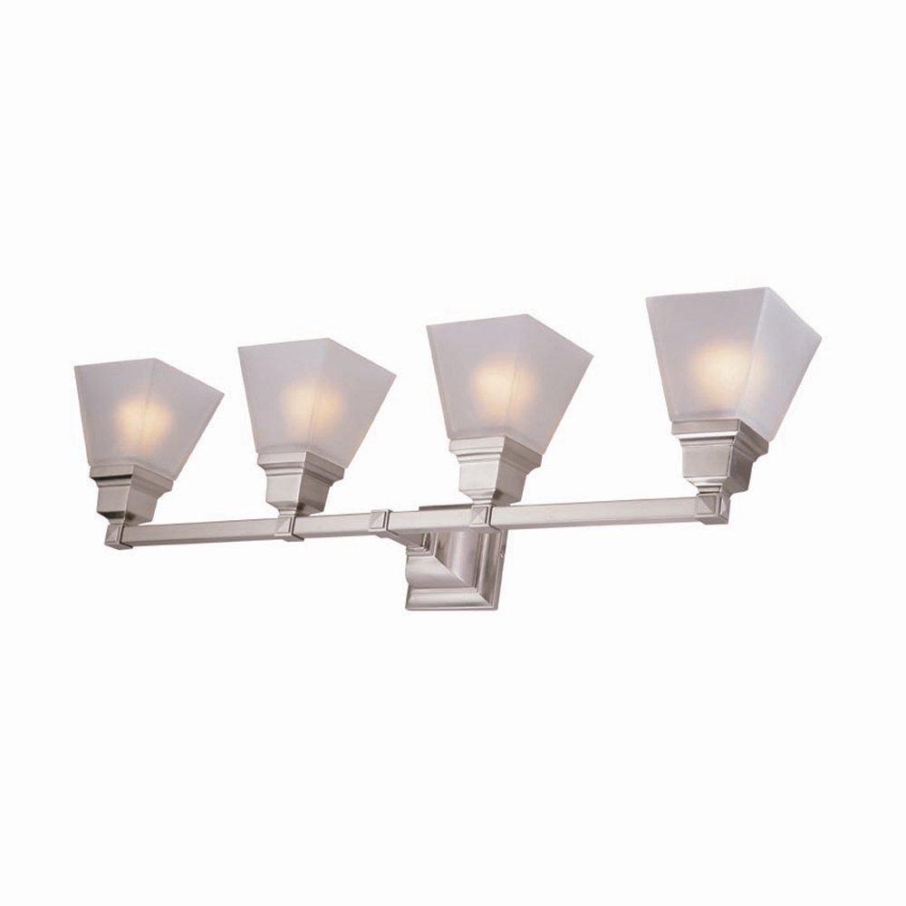 DVP7644SN 4-Light Modern Aurora Bathroom Vanity Light Fixture - Waterproof LED Lighting for Bathroom, Powder Room & Dressing Room Makeup Mirror