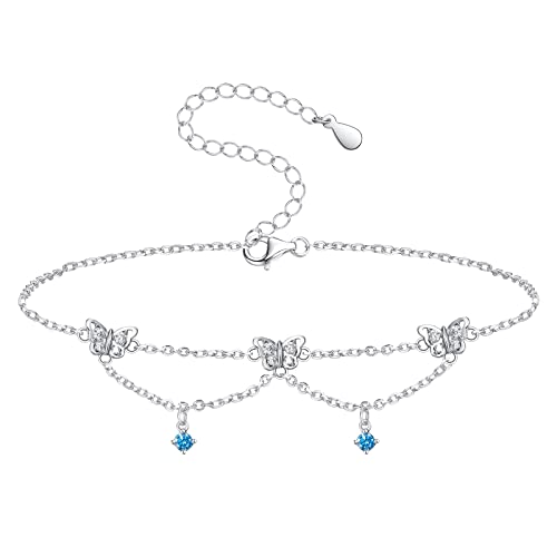 White Butterfly Anklet