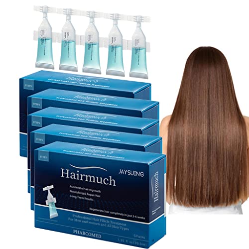 Hair Growth Serum Ampoule Treatment - 25pcs/5 Boxes for Thicker, Stronger Hair - Hair Regrowth Solution for Women & Men - Perfect for Daily Use, Hair Loss Prevention & Scalp Care